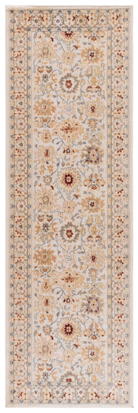 Safavieh Lauren Ralph Flatweave Polypropylene Accent Rug Floral Motifs Neutral Beige Grey 2'-2" x 8'-0" LRL1282K-28