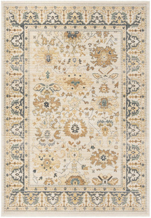 Safavieh Lauren Ralph Flatweave Polypropylene Accent Rug Floral Motifs Neutral Beige Grey 5'-1" x 7'-6" LRL1282K-5