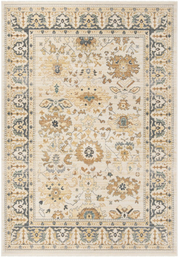 Safavieh Lauren Ralph Flatweave Polypropylene Accent Rug Floral Motifs Neutral Beige Grey 5'-1" x 7'-6" LRL1282K-5