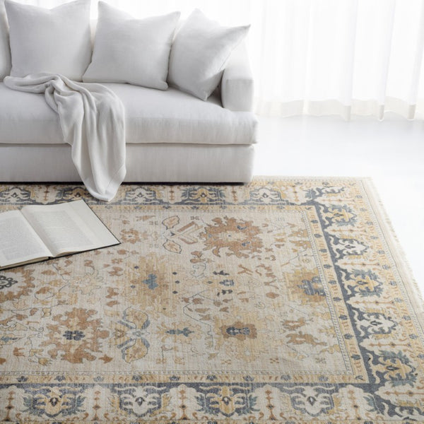 Safavieh Lauren Ralph Flatweave Polypropylene Accent Rug Floral Motifs Neutral Beige Grey 8'-0" x 10'-0" LRL1282K-8