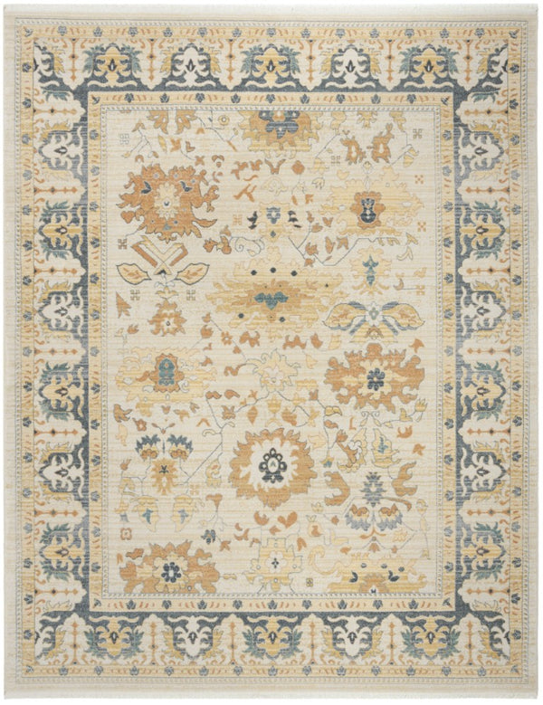 Safavieh Lauren Ralph Flatweave Polypropylene Accent Rug Floral Motifs Neutral Beige Grey 9'-0" x 12'-0" LRL1282K-9