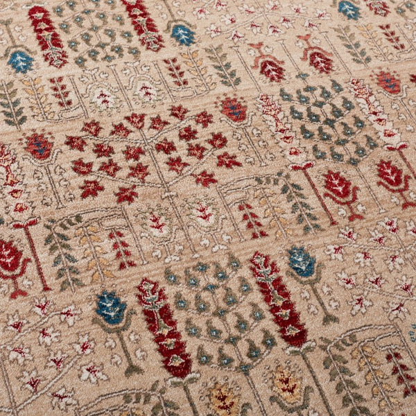 Safavieh Lauren Ralph Flatweave Polypropylene Area Rug Floral Geometric Beige Navy Border LRL1297D-6