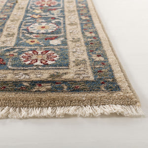 Safavieh Lauren Ralph Flatweave Polypropylene Area Rug Floral Geometric Beige Navy Border LRL1297D-6