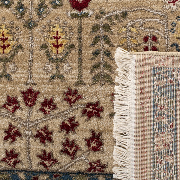 Safavieh Lauren Ralph Flatweave Polypropylene Area Rug Floral Geometric Beige Navy Border LRL1297D-6