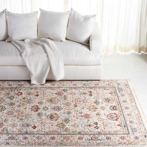 Safavieh Lauren Ralph Traditional Power-Loomed Polyester Cotton Rug for Living and Dining Rooms 6'-0" x 9'-2" LRL1400A-6
