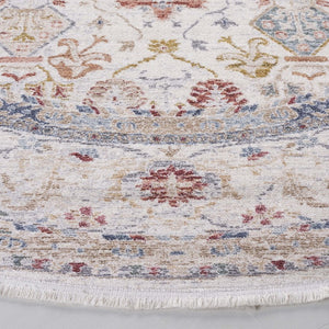Safavieh Lauren Ralph Traditional Power-Loomed Polyester Cotton Rug for Living and Dining Rooms 6'-7" x 6'-7" Round LRL1400A-7R
