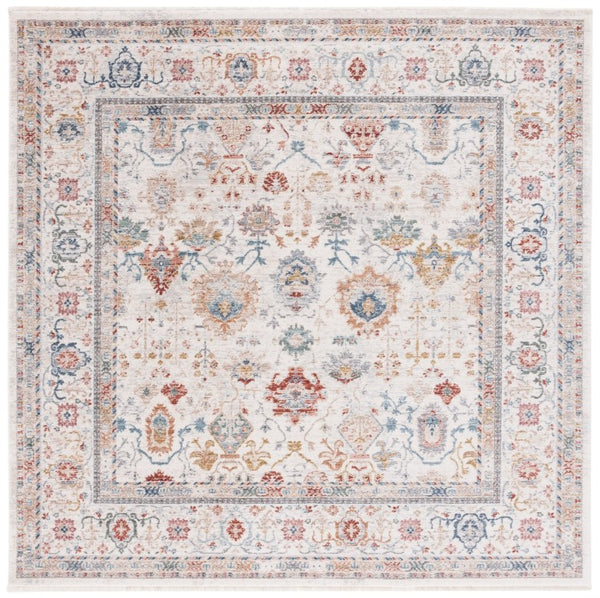 Safavieh Lauren Ralph Traditional Power-Loomed Polyester Cotton Rug for Living and Dining Rooms 6'-7" x 6'-7" Square LRL1400A-7SQ