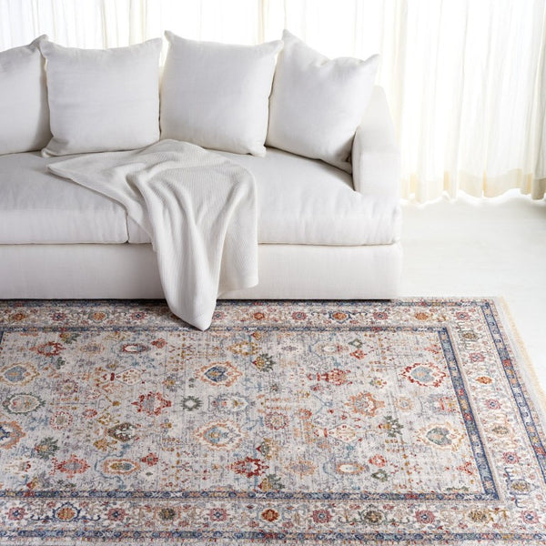 Safavieh Lauren Ralph Traditional Power Loomed Polyester Cotton Blend Rug for Large Rooms 5'-0" x 8'-0" LRL1400F-5