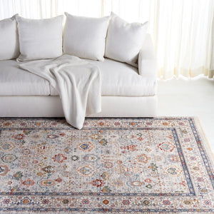 Safavieh Lauren Ralph Traditional Power Loomed Polyester Cotton Blend Rug for Large Rooms 6'-0" x 9'-2" LRL1400F-6