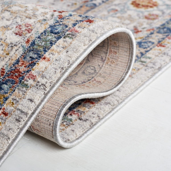 Safavieh Lauren Ralph Traditional Power Loomed Polyester Cotton Blend Rug for Large Rooms 6'-7" x 6'-7" Square LRL1400F-7SQ