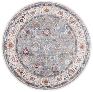 Safavieh Lauren Ralph Medallion Floral Polyester Area Rug for Living or Dining Rooms 6'-7" x 6'-7" Round LRL1400G-7R