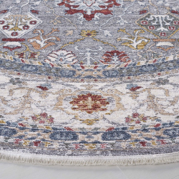 Safavieh Lauren Ralph Medallion Floral Polyester Area Rug for Living or Dining Rooms 6'-7" x 6'-7" Round LRL1400G-7R