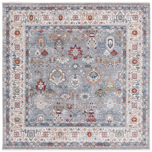 Safavieh Lauren Ralph Medallion Floral Polyester Area Rug for Living or Dining Rooms 6'-7" x 6'-7" Square LRL1400G-7SQ