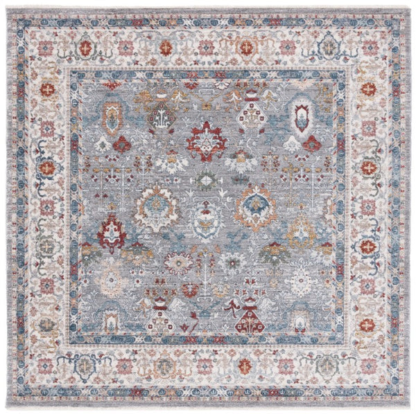 Safavieh Lauren Ralph Medallion Floral Polyester Area Rug for Living or Dining Rooms 6'-7" x 6'-7" Square LRL1400G-7SQ