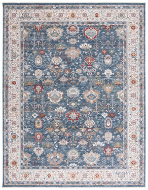 Safavieh Lauren Ralph Power-Loomed Turkish Area Rug in Navy Blue Ivory Traditional Pattern 10'-0" x 13'-2" LRL1400N-10