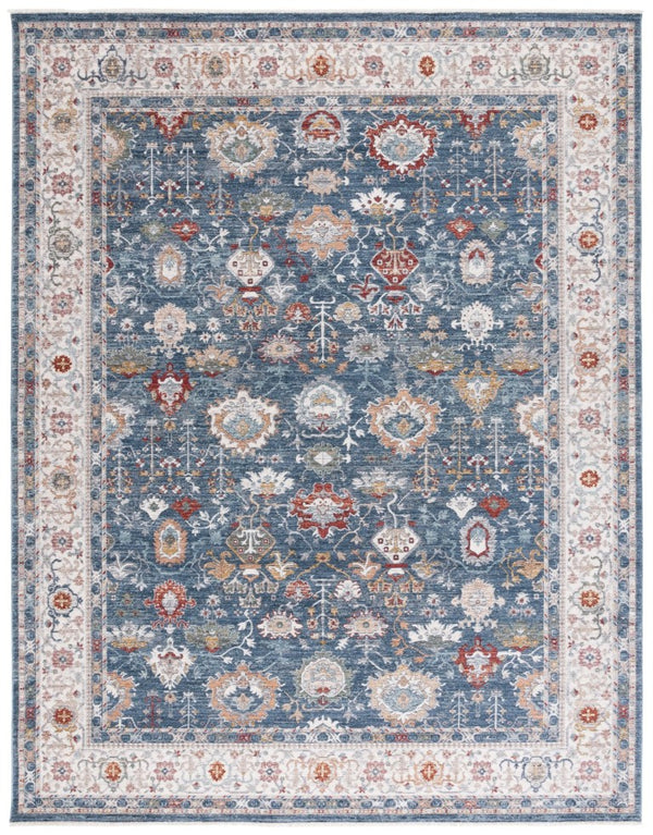 Safavieh Lauren Ralph Power-Loomed Turkish Area Rug in Navy Blue Ivory Traditional Pattern 10'-0" x 13'-2" LRL1400N-10