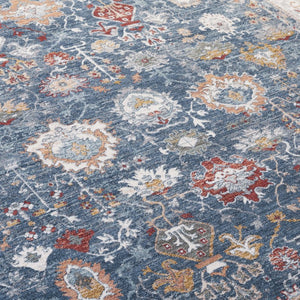 Safavieh Lauren Ralph Power-Loomed Turkish Area Rug in Navy Blue Ivory Traditional Pattern 10'-0" x 13'-2" LRL1400N-10