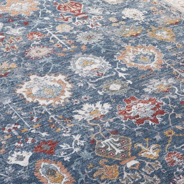 Safavieh Lauren Ralph Power-Loomed Turkish Area Rug in Navy Blue Ivory Traditional Pattern 10'-0" x 13'-2" LRL1400N-10