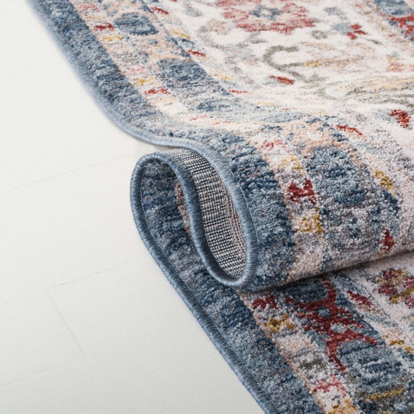 Safavieh Lauren Ralph Power-Loomed Turkish Area Rug in Navy Blue Ivory Traditional Pattern 10'-0" x 13'-2" LRL1400N-10