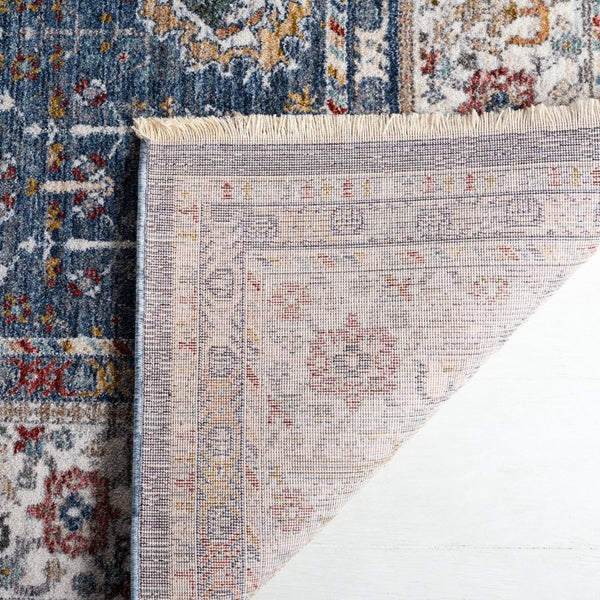 Safavieh Lauren Ralph Power-Loomed Turkish Area Rug in Navy Blue Ivory Traditional Pattern 10'-0" x 13'-2" LRL1400N-10