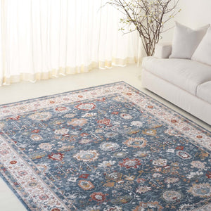 Safavieh Lauren Ralph Power-Loomed Turkish Area Rug in Navy Blue Ivory Traditional Pattern 10'-0" x 13'-2" LRL1400N-10