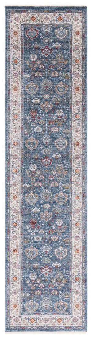 Safavieh Lauren Ralph Power-Loomed Turkish Area Rug in Navy Blue Ivory Traditional Pattern 2'-0" x 8'-0" LRL1400N-28