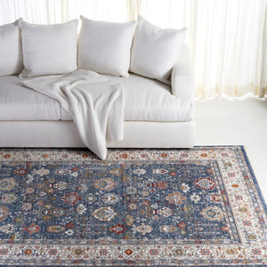 Safavieh Lauren Ralph Persian Floral Area Rug in Soft Polyester with Traditional Turkish Craft 6' x 9'2" LRL1400N-6