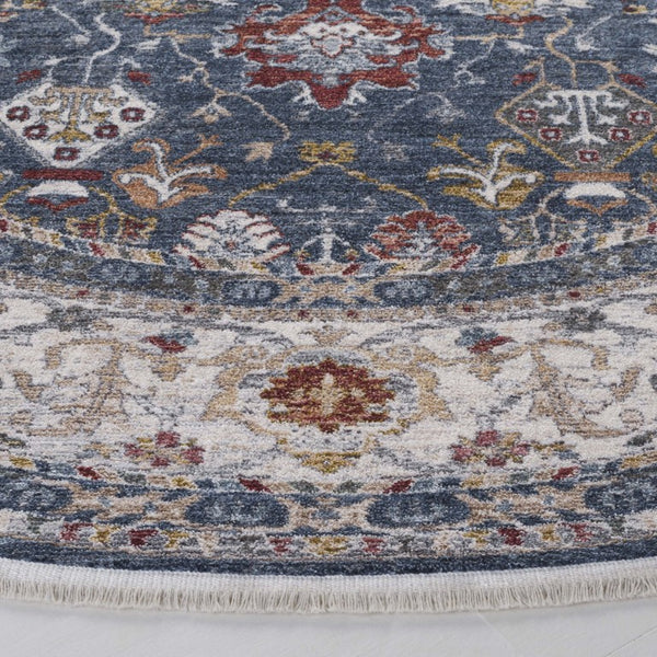 Safavieh Lauren Ralph Persian Floral Area Rug in Soft Polyester with Traditional Turkish Craft 6'7" x 6'7" Round LRL1400N-7R