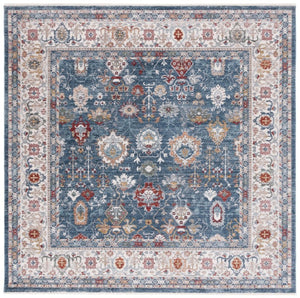 Safavieh Lauren Ralph Persian Floral Area Rug in Soft Polyester with Traditional Turkish Craft 6'7" x 6'7" Square LRL1400N-7SQ