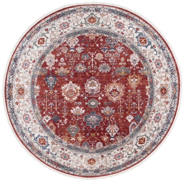 Safavieh Lauren Ralph Traditional Power Loomed Polyester Cotton Rug for Formal Living Spaces 6'-7" x 6'-7" Round LRL1400Q-7R