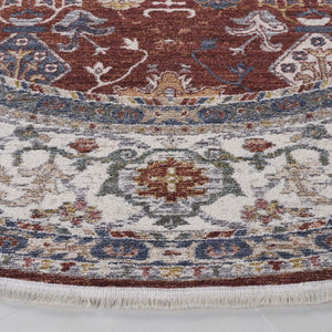 Safavieh Lauren Ralph Traditional Power Loomed Polyester Cotton Rug for Formal Living Spaces 6'-7" x 6'-7" Round LRL1400Q-7R