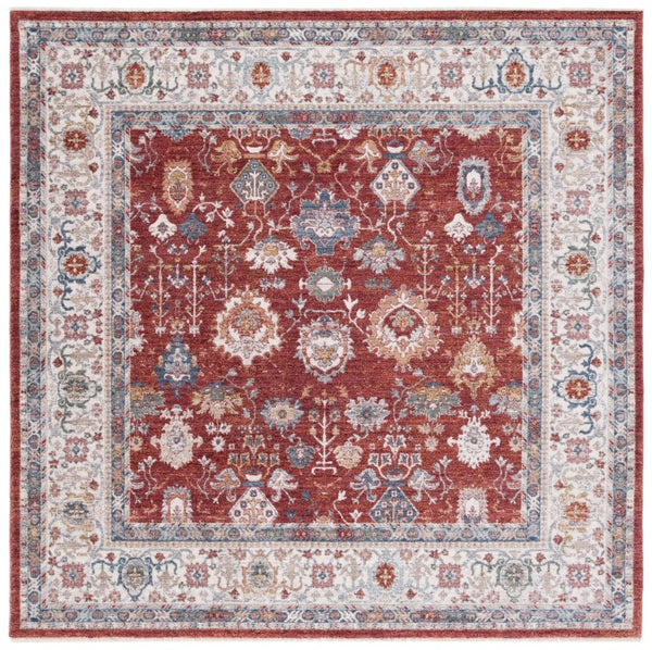 Safavieh Lauren Ralph Traditional Power Loomed Polyester Cotton Rug for Formal Living Spaces 6'-7" x 6'-7" Square LRL1400Q-7SQ