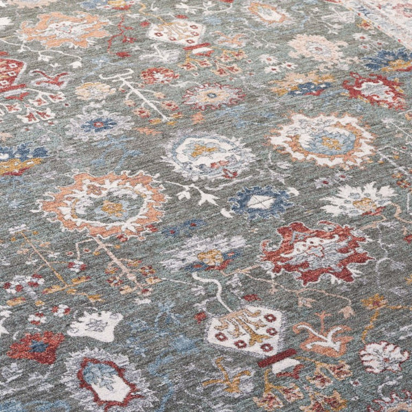 Safavieh Lauren Ralph Power Loomed Sage Ivory Area Rug Organic Neutral Polyester Blend 4'-0" x 6'-0" LRL1400W-4