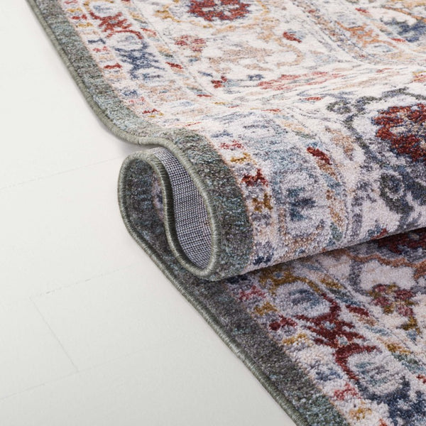 Safavieh Lauren Ralph Power Loomed Sage Ivory Area Rug Organic Neutral Polyester Blend 4'-0" x 6'-0" LRL1400W-4