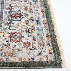 Safavieh Lauren Ralph Power Loomed Sage Ivory Area Rug Organic Neutral Polyester Blend 6'-7" x 6'-7" (Square) LRL1400W-7SQ