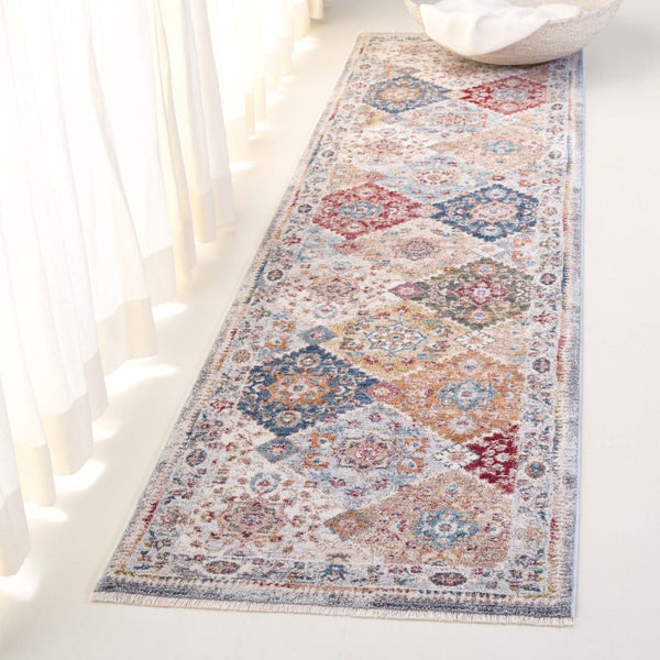 Safavieh Lauren Ralph Diamond Lattice Floral Area Rug Turkish Polyester Old World Living Room 2'-0" x 8'-0" LRL1401A-28