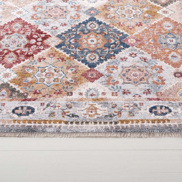 Safavieh Lauren Ralph Diamond Lattice Floral Area Rug Turkish Polyester Old World Living Room 4'-0" x 6'-0" LRL1401A-4