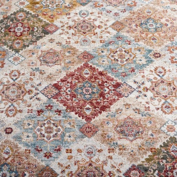 Safavieh Lauren Ralph Diamond Lattice Floral Area Rug Turkish Polyester Old World Living Room 8'-0" x 10'-2" LRL1401A-8