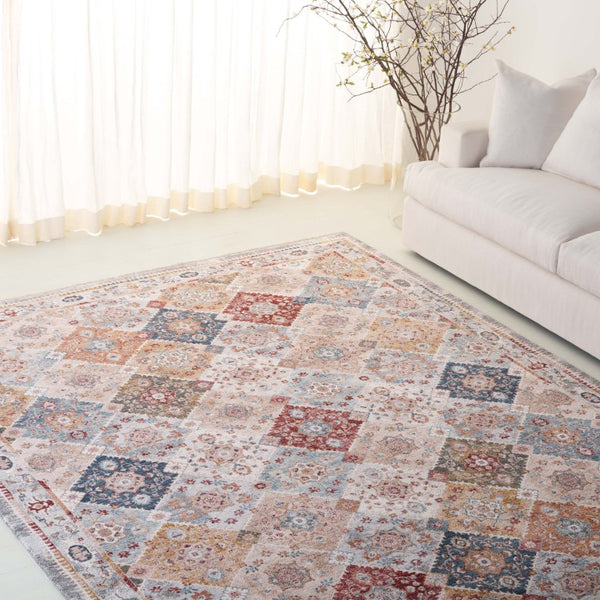 Safavieh Lauren Ralph Diamond Lattice Floral Area Rug Turkish Polyester Old World Living Room 8'-0" x 10'-2" LRL1401A-8