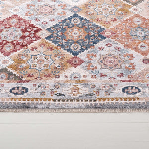 Safavieh Lauren Ralph Diamond Lattice Floral Area Rug Turkish Polyester Old World Living Room 9'-0" x 12'-6" LRL1401A-9