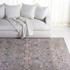 Safavieh Lauren Ralph Heriz Medallion Area Rug Power Loomed Polyester Blend for Living Rooms 6'-0" x 9'-2" LRL1402F-6
