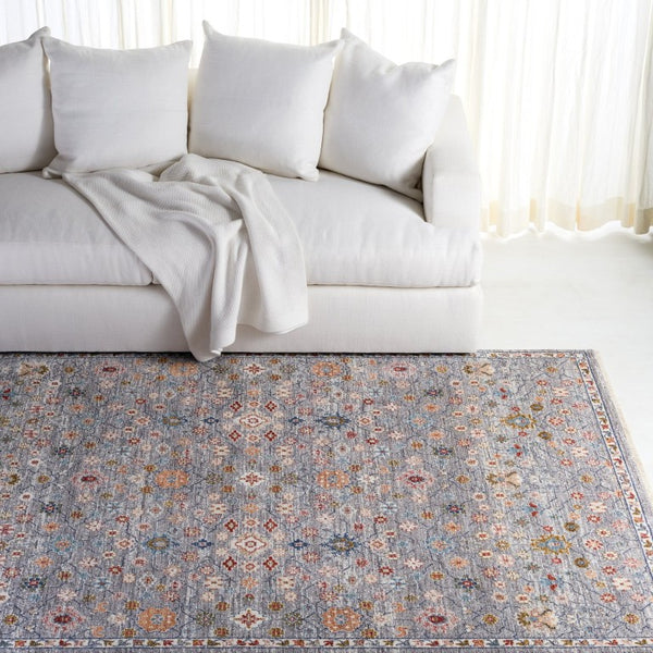 Safavieh Lauren Ralph Heriz Medallion Area Rug Power Loomed Polyester Blend for Living Rooms 6'-0" x 9'-2" LRL1402F-6