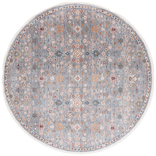 Safavieh Lauren Ralph Heriz Medallion Area Rug Power Loomed Polyester Blend for Living Rooms 6'-7" x 6'-7" Round LRL1402F-7R