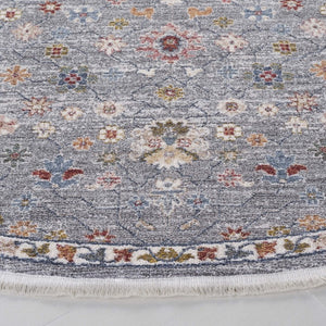 Safavieh Lauren Ralph Heriz Medallion Area Rug Power Loomed Polyester Blend for Living Rooms 6'-7" x 6'-7" Round LRL1402F-7R