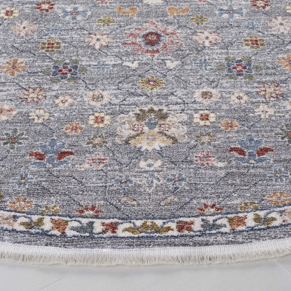 Safavieh Lauren Ralph Heriz Medallion Area Rug Power Loomed Polyester Blend for Living Rooms 6'-7" x 6'-7" Round LRL1402F-7R