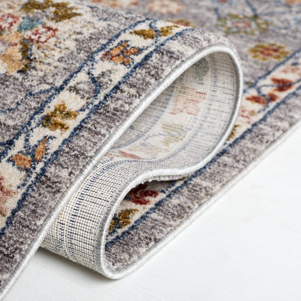 Safavieh Lauren Ralph Heriz Medallion Area Rug Power Loomed Polyester Blend for Living Rooms 6'-7" x 6'-7" Square LRL1402F-7SQ