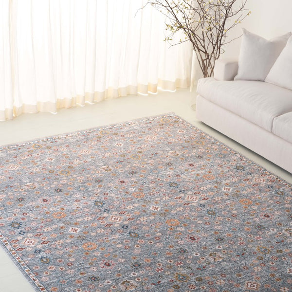 Safavieh Lauren Ralph Heriz Medallion Area Rug Power Loomed Polyester Blend for Living Rooms 8'-0" x 10'-0" LRL1402F-8