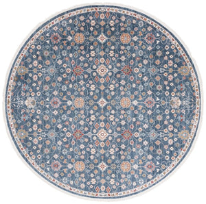 Safavieh Lauren Ralph Heriz Persian Medallion Polyester Area Rug for Living Dining Rooms 6'-7" x 6'-7" (Round) LRL1402N-7R