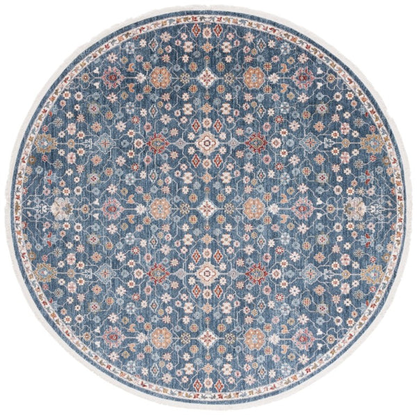 Safavieh Lauren Ralph Heriz Persian Medallion Polyester Area Rug for Living Dining Rooms 6'-7" x 6'-7" (Round) LRL1402N-7R