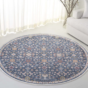 Safavieh Lauren Ralph Heriz Persian Medallion Polyester Area Rug for Living Dining Rooms 6'-7" x 6'-7" (Round) LRL1402N-7R